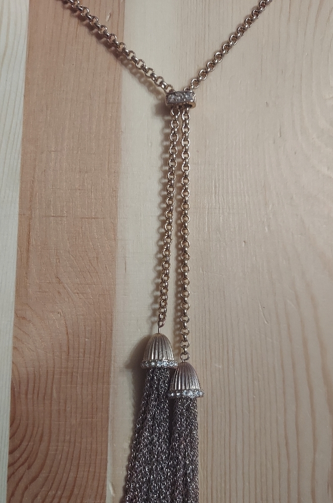 Banana Republic Gold Tone Textured Lariat …